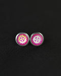 Magenta Mismatch Studs