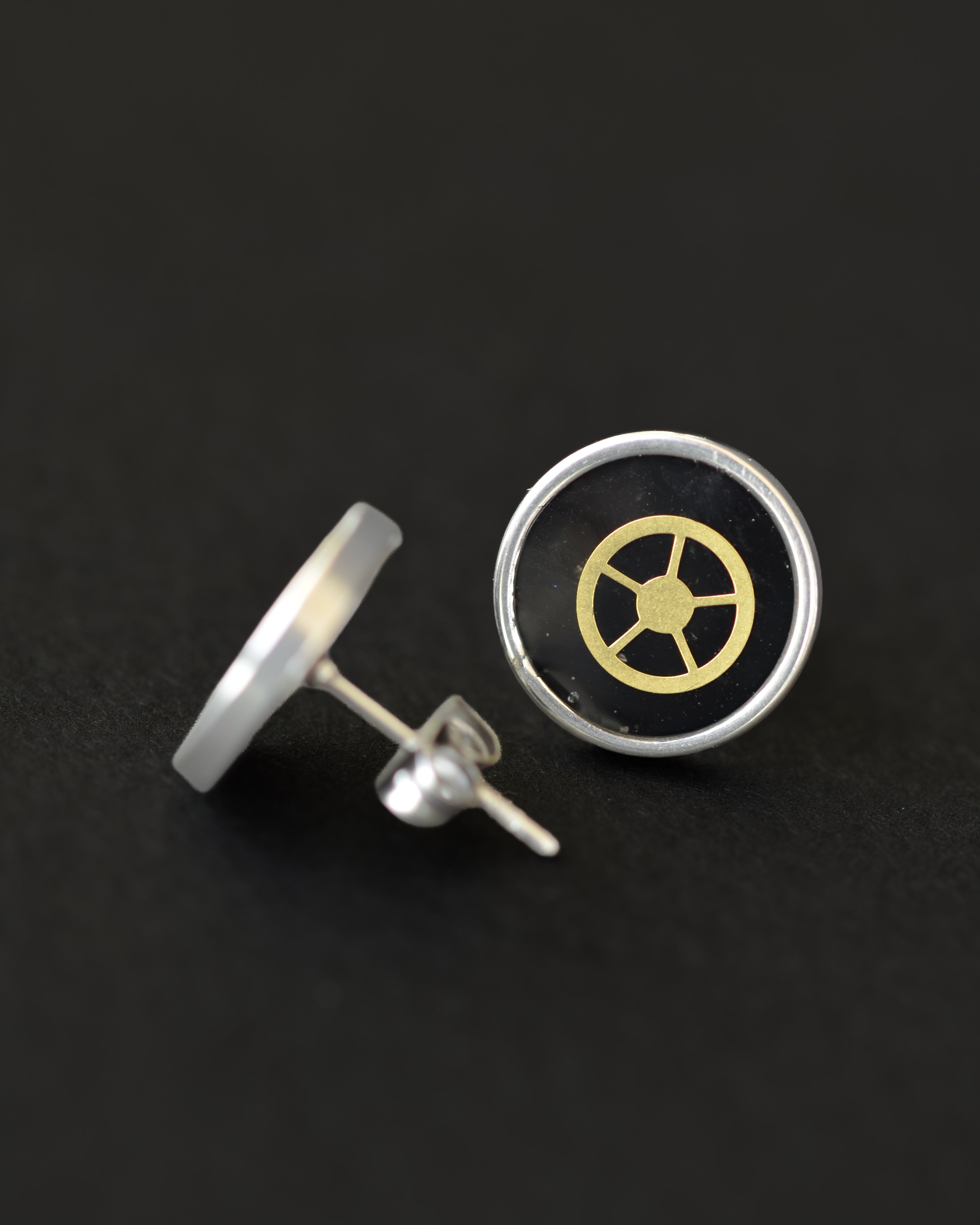 Hand-Painted Midnight Star Studs