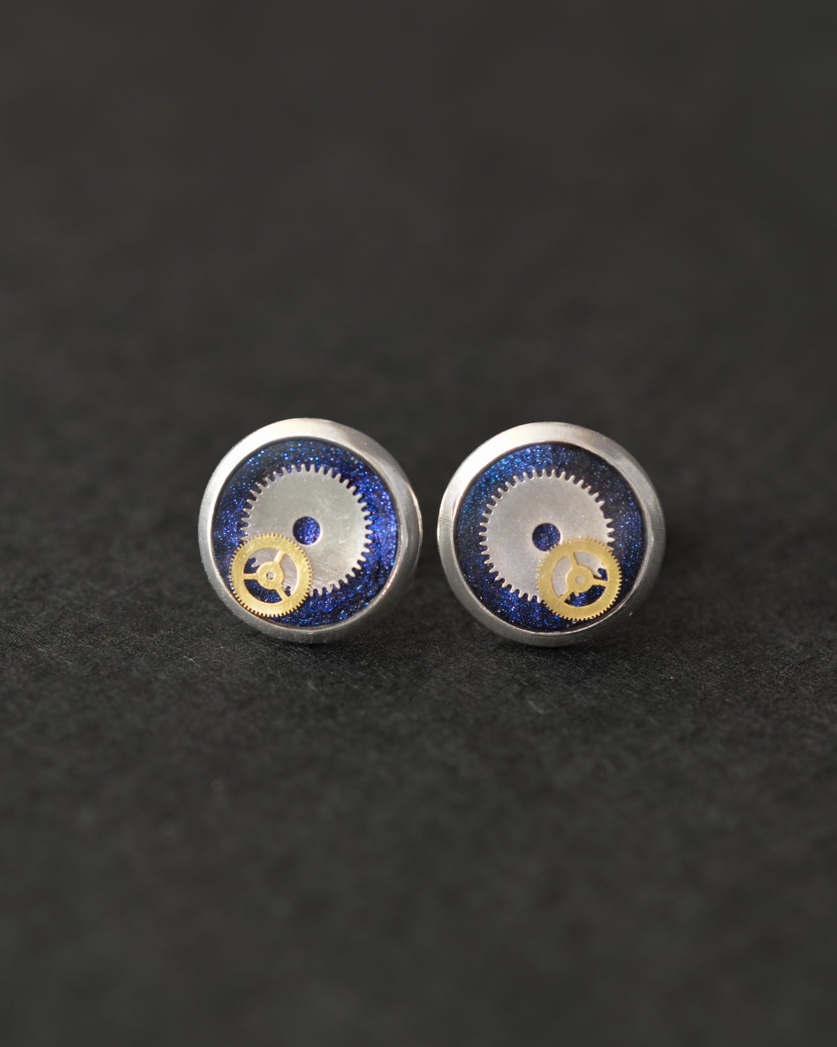 Cobalt Cogwork Studs