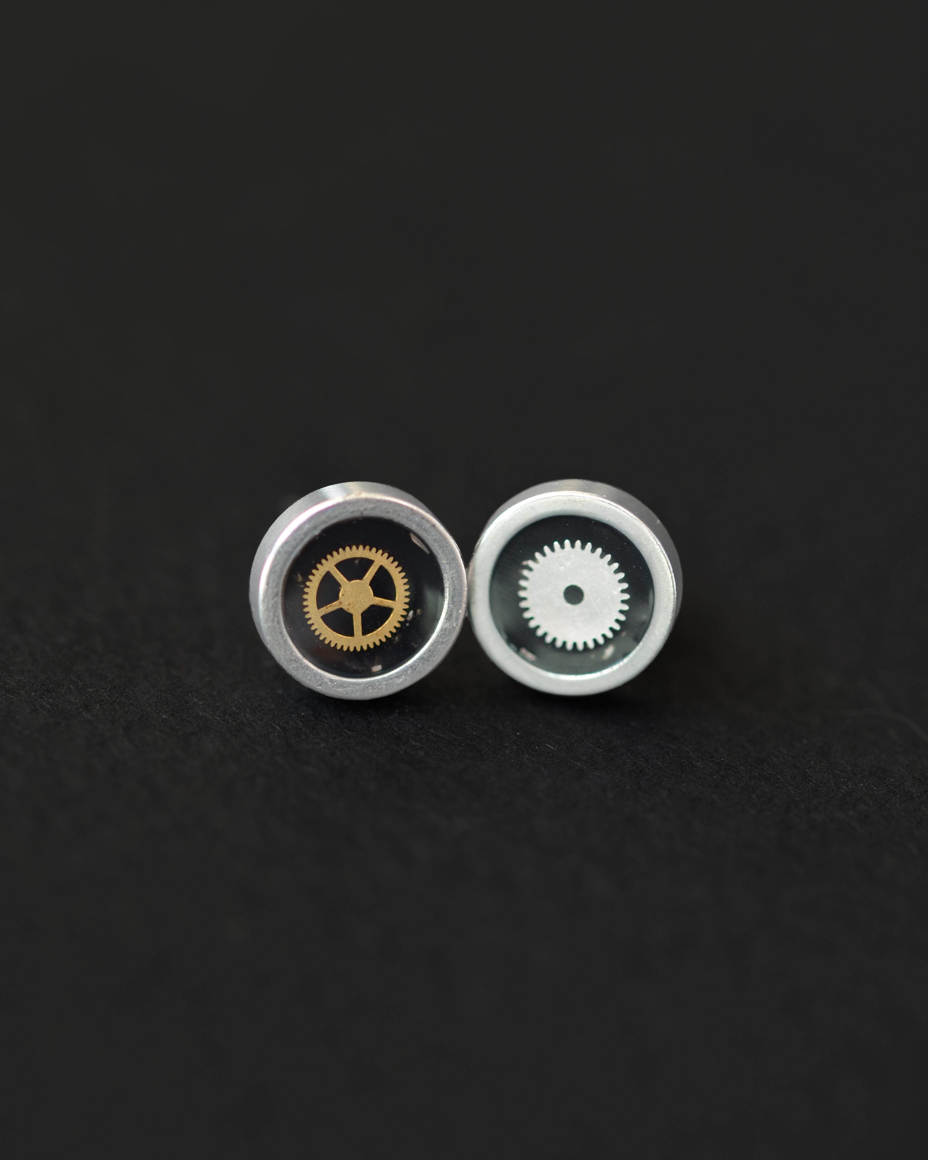 Hand-Painted Slate Gears Studs