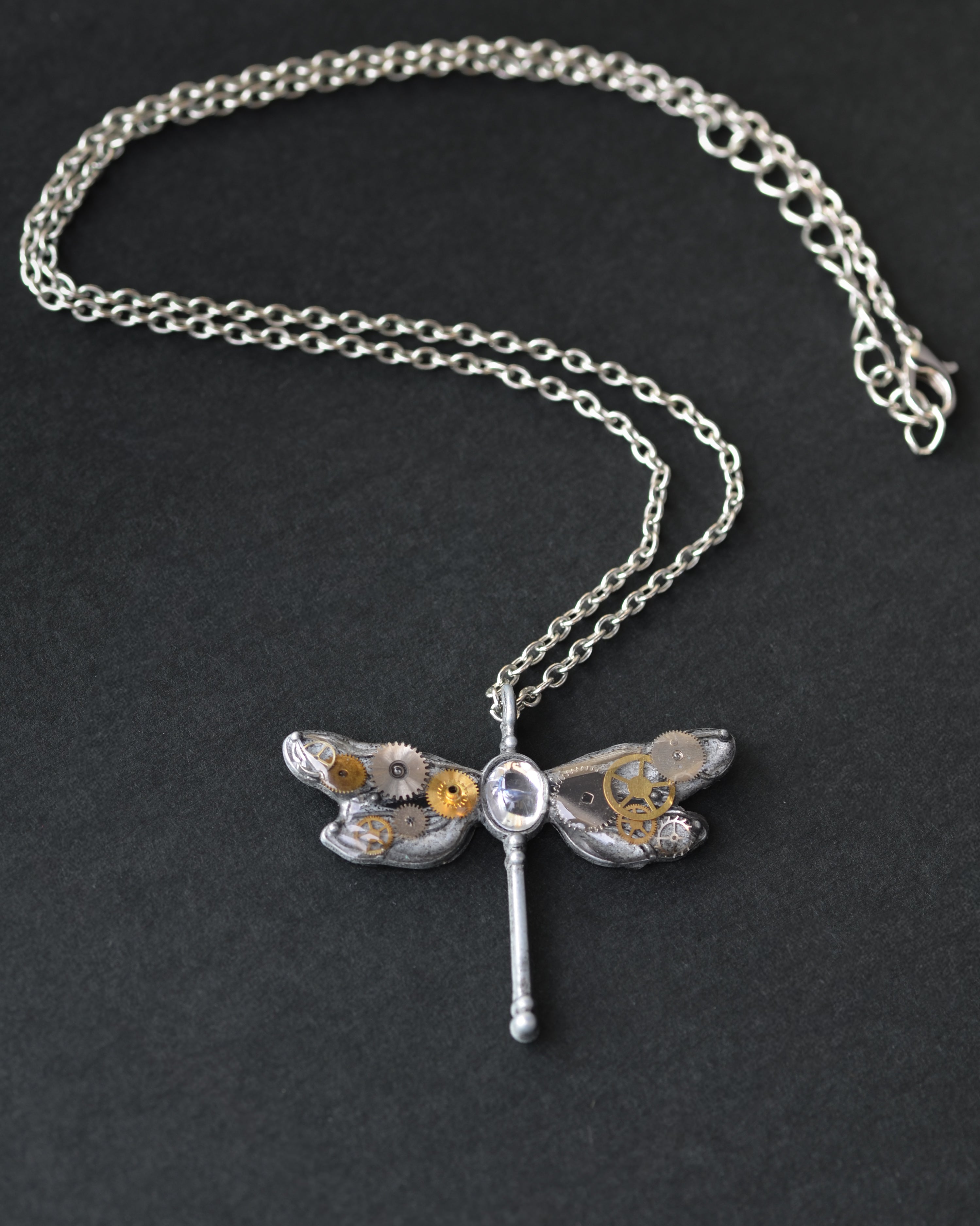 Colier Clockwork Dragonfly