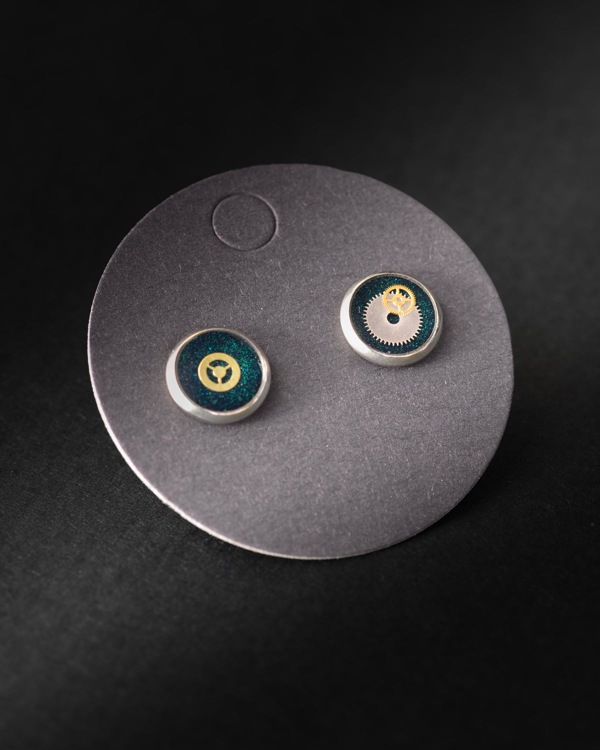 Teal Mismatch Studs
