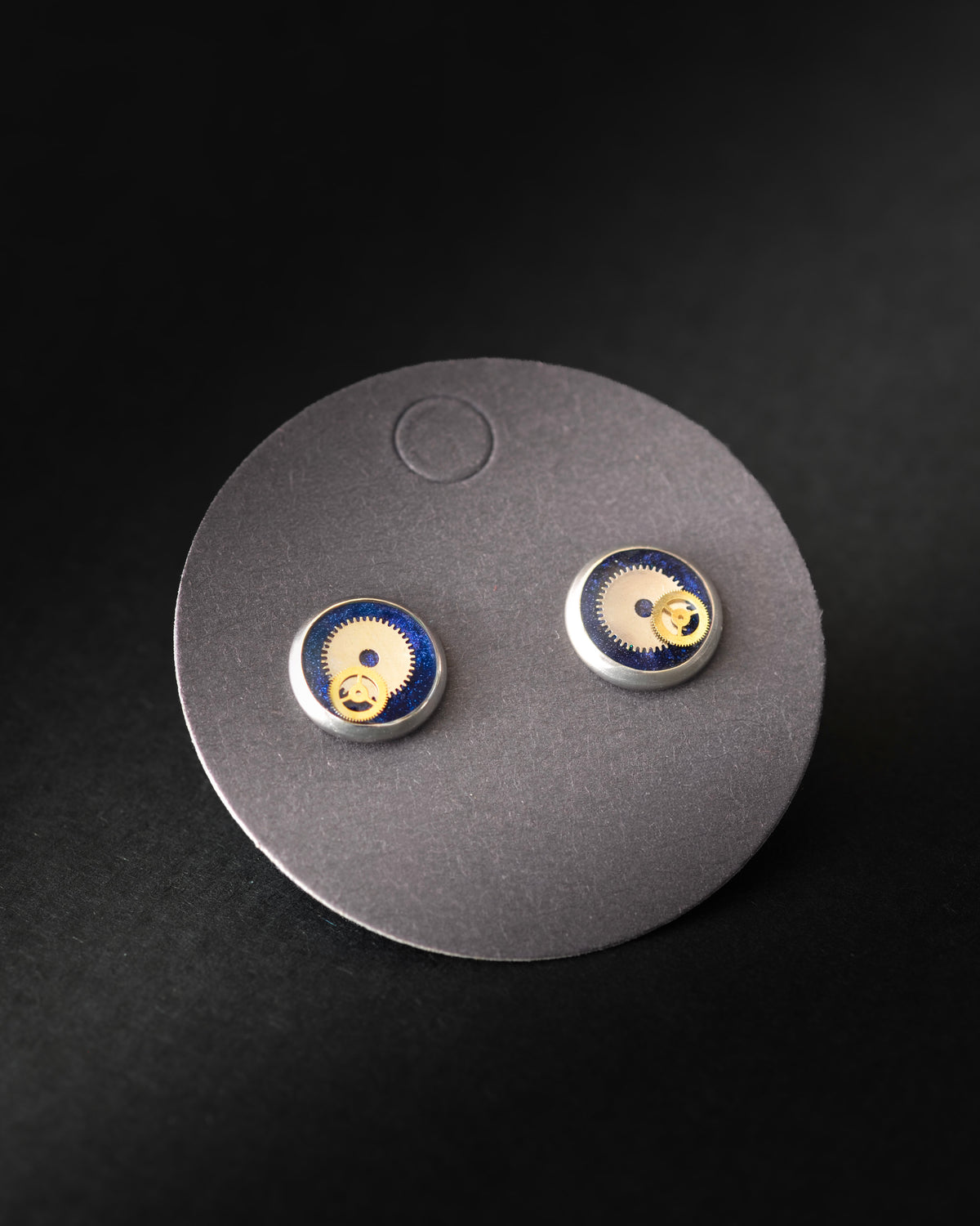 Cobalt Cogwork Studs