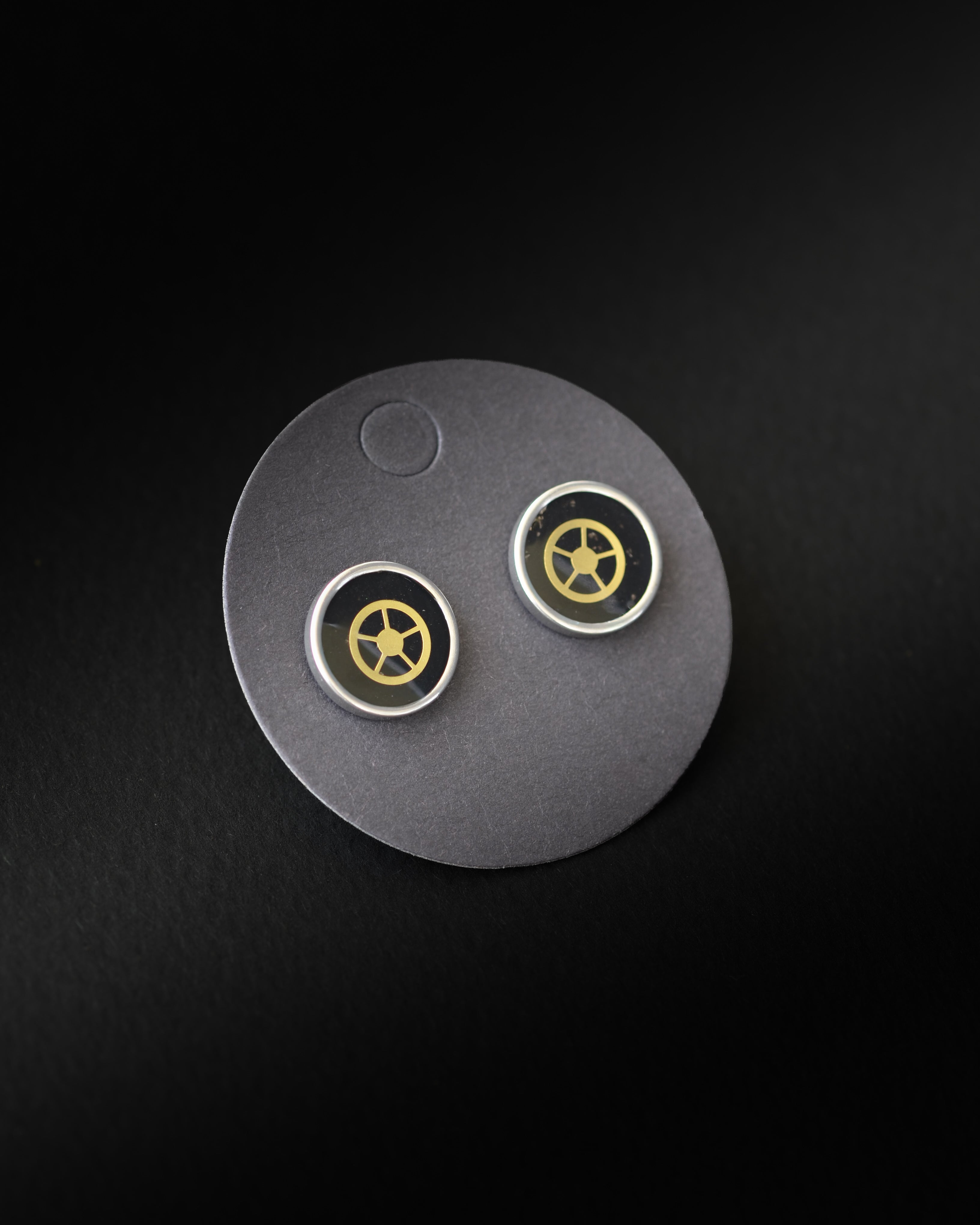 Hand-Painted Midnight Star Studs