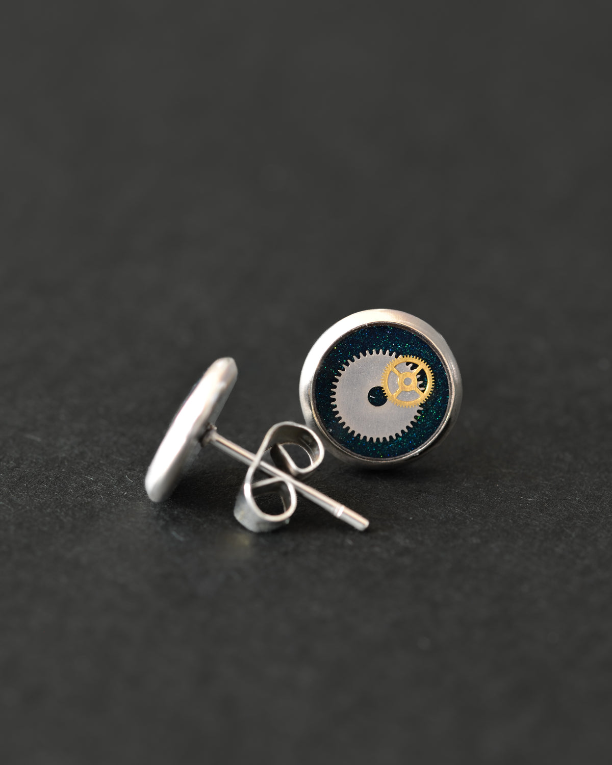 Teal Mismatch Studs