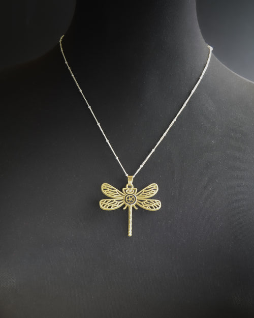 Bronze Dragonfly Necklace