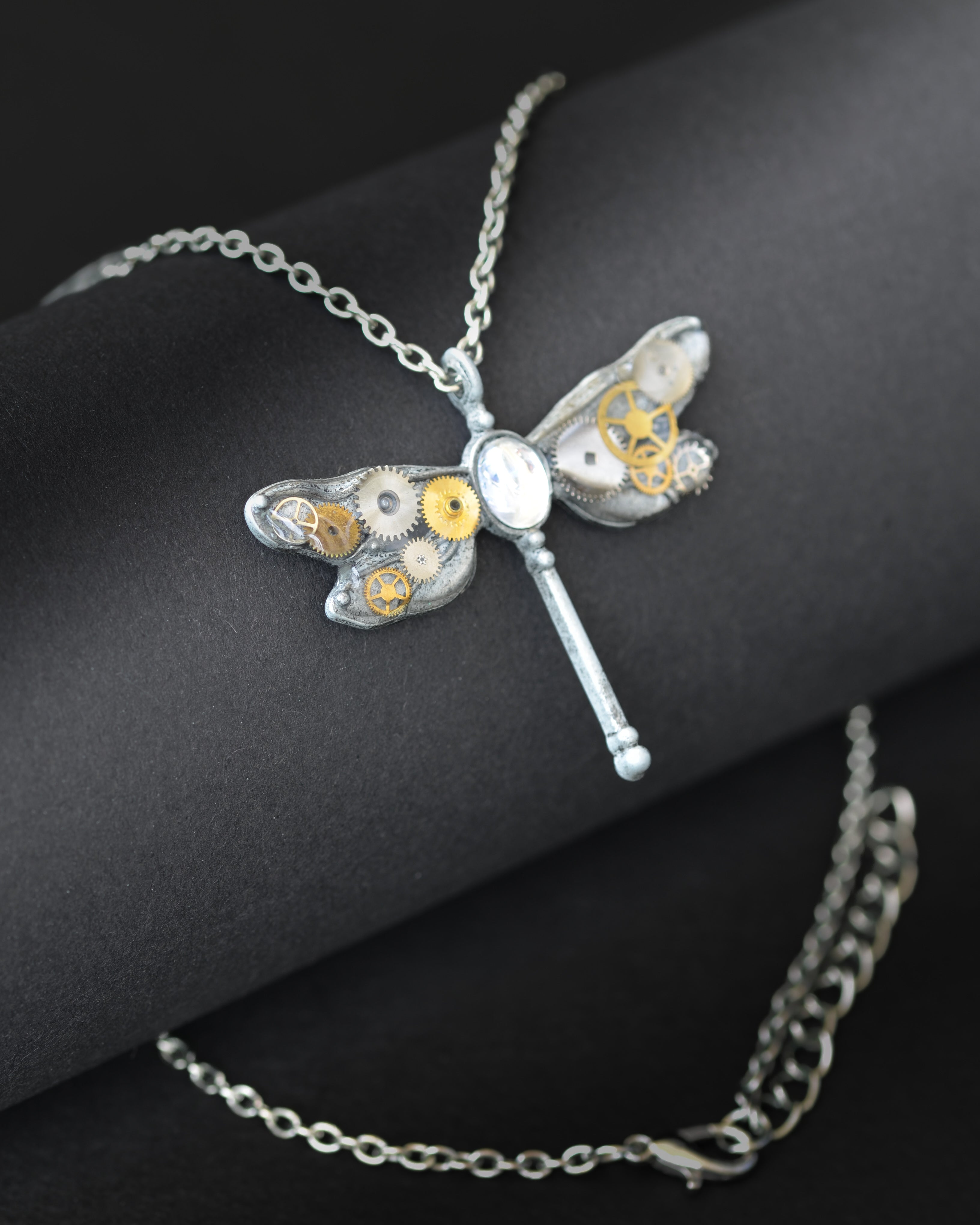 Colier Clockwork Dragonfly